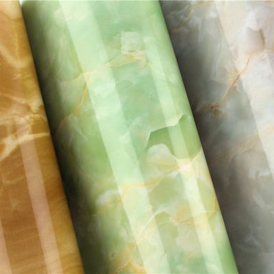 0.1mm-0.15mm Επιστημονικό πάτωμα του πάτωματος του μαγαζιού Μαρμάρινο σχεδιασμό PVC Κάλυψη επιφάνειας εργασίας